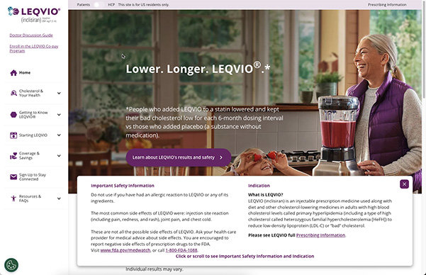 LEQVIO patient website